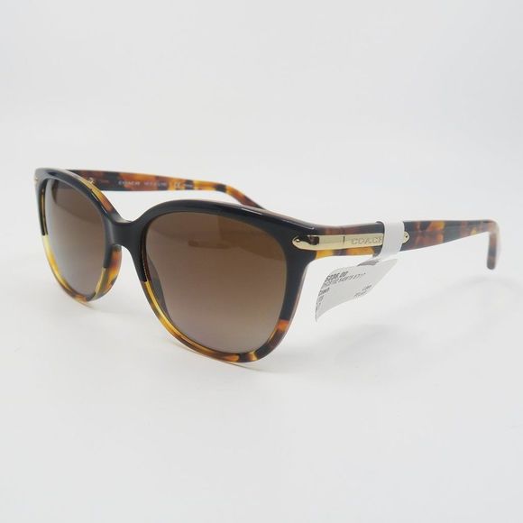 COACH HC8132 5438/T5 New Tortoise/Brown Gradient Polarized Women's Sunglasses - Picture 3 of 8